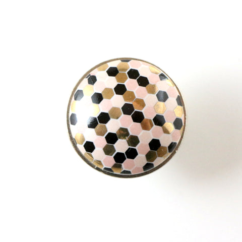 pink/silver, hex/dot pull