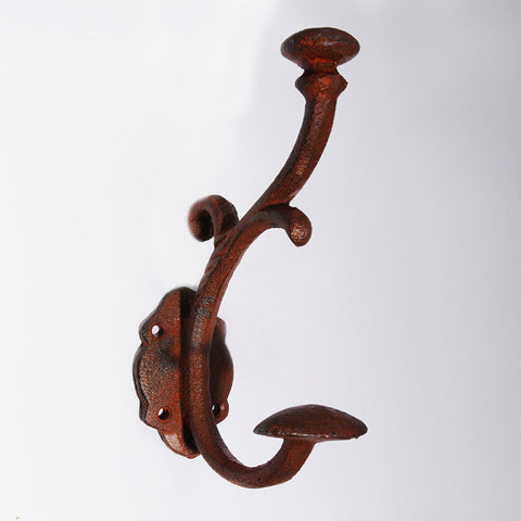 Large cast iron scrolly hook-rust
