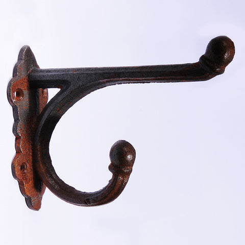 Medium straight top hook-rust