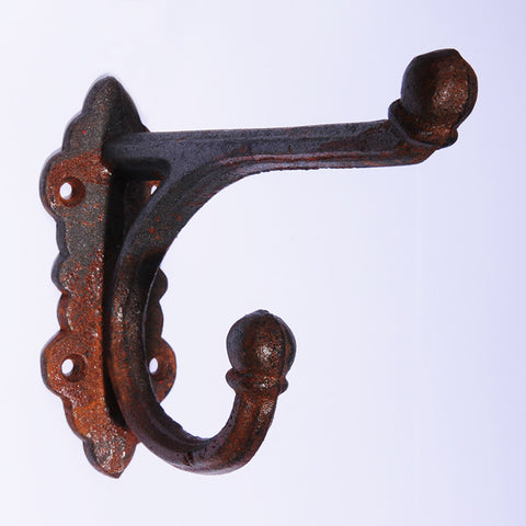 Medium straight top hook-rust