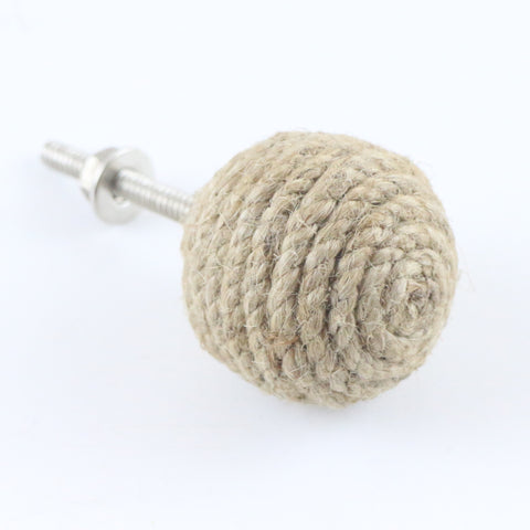 Jute rope pull with spiral pattern