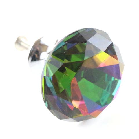 Large diamond cut blingy pull with prismatic effect