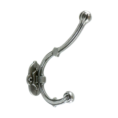 Medieval style hook-pewter finish