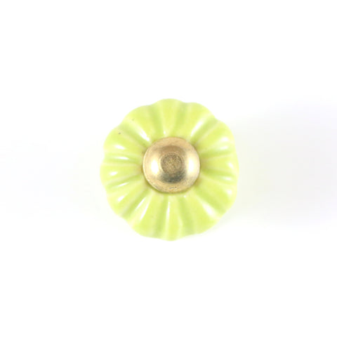 Mini green ceramic pull