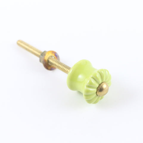 Mini green ceramic pull