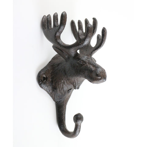 Moose bust hook-brown