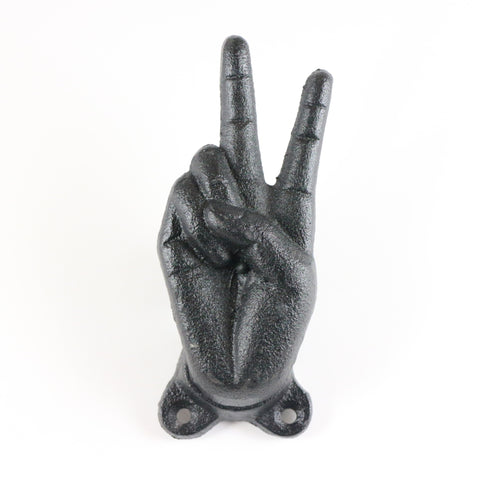 Peace sign hook-black