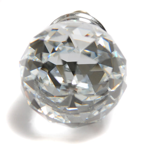 Blingy round faceted pull-large