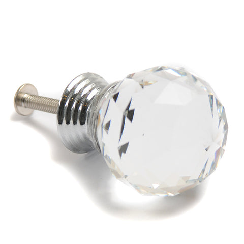 Blingy round faceted pull-large