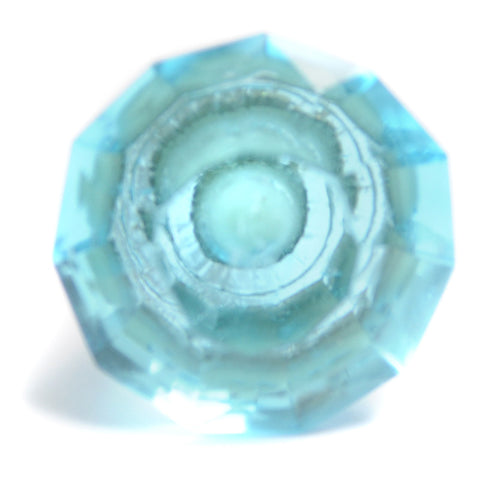 Medium diamond glass pull-Turquoise