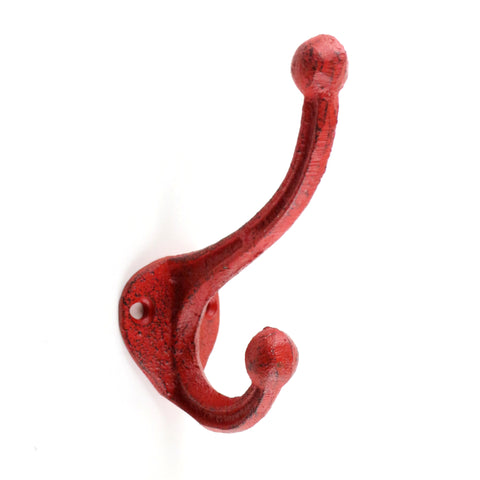 Cast iron basic hook-red
