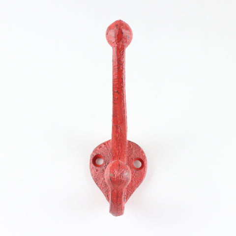 Cast iron basic hook-red