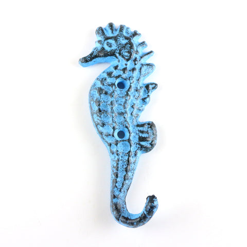 Flat seahorse hook-blue
