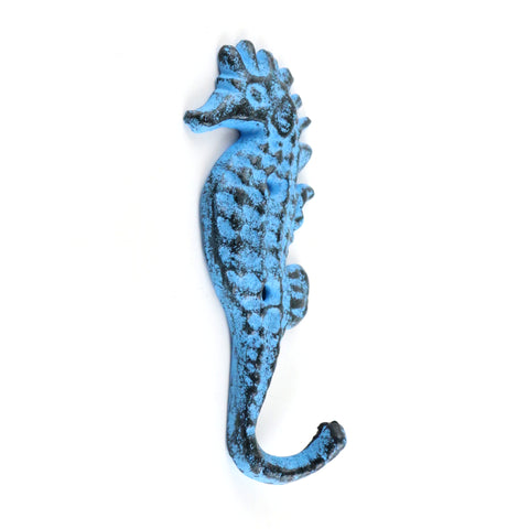 Flat seahorse hook-blue