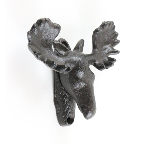 Small moose head hook-brown