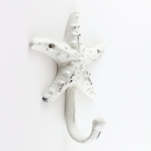 Cast iron starfish hook-white