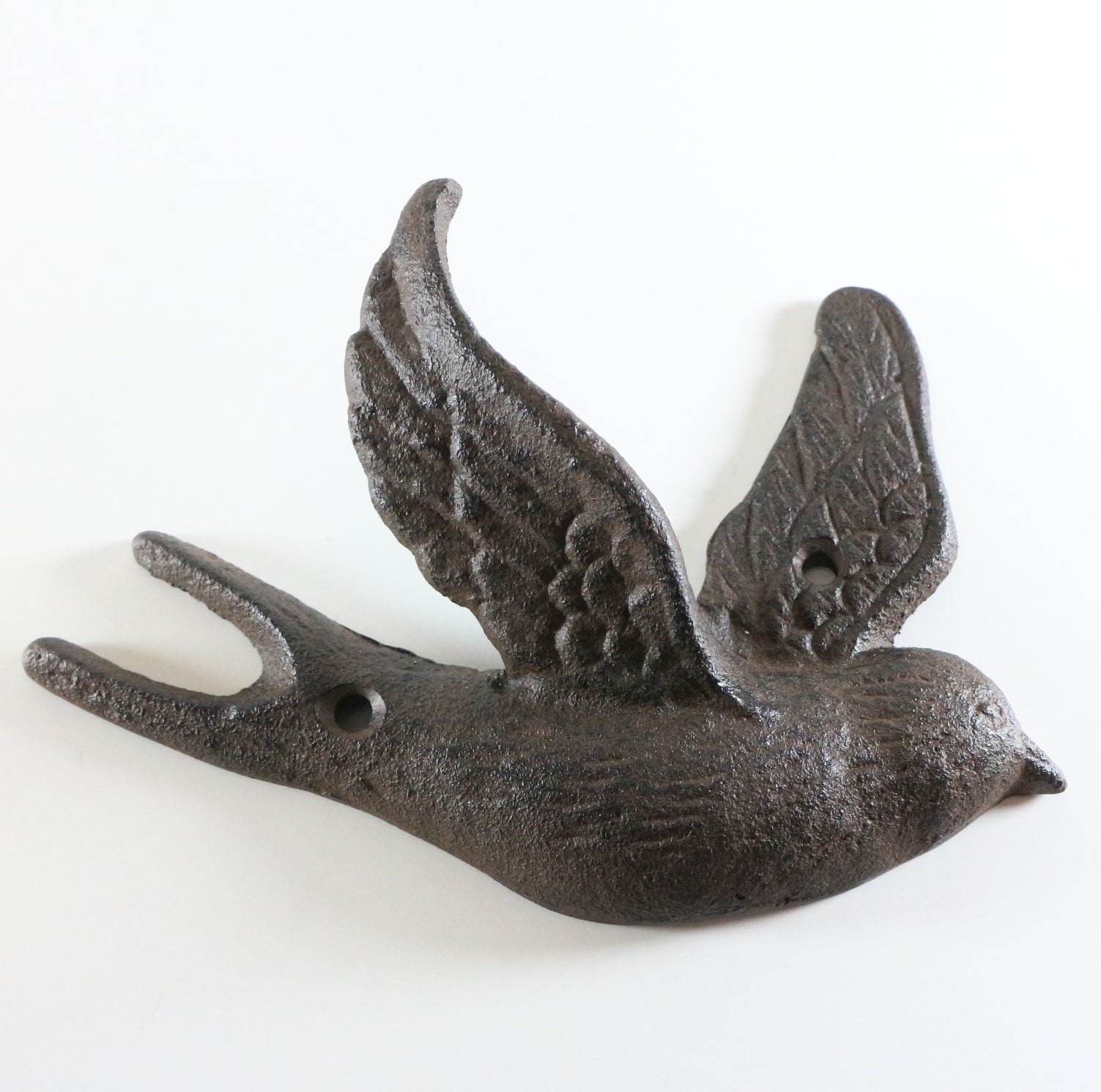 birds swallow fish hook Cast iron flying swallow hook