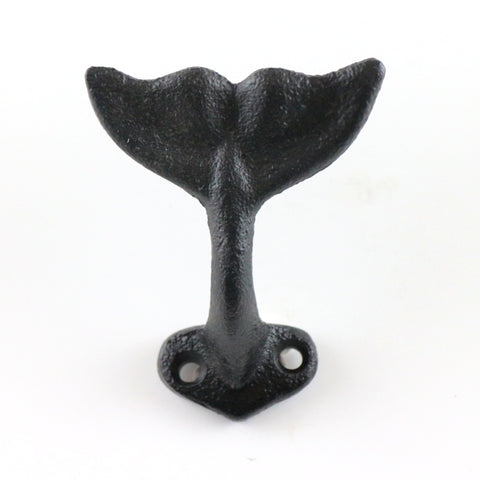 Cast iron whale tail hook-black