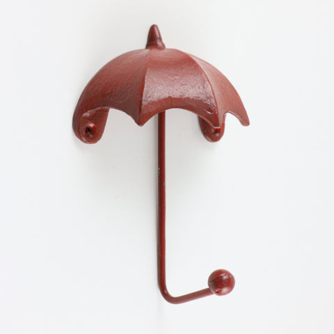 Cast iron red umbrella hook