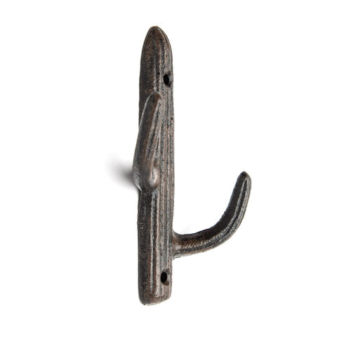 Cast iron cactus hook – brown