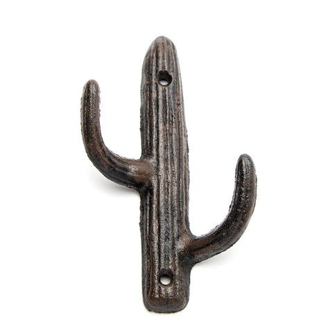 Cast iron cactus hook – brown