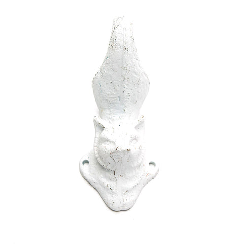 Cast iron fox hook-White