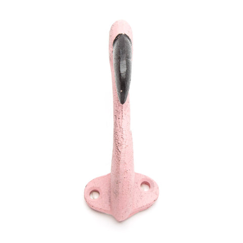Cast iron flamingo hook-pink