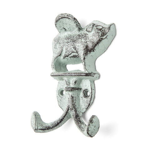 Green flying pig double hook