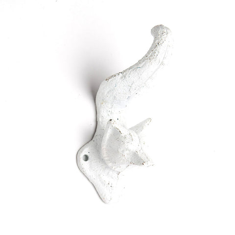 Cast iron fox hook-White