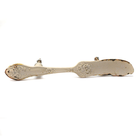 Cast Iron Knife Pull - White