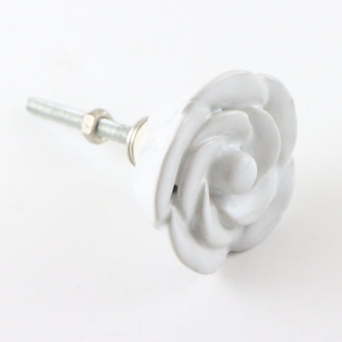 Ceramic rose pull-white
