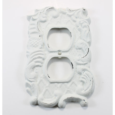 Cast iron lattice outlet cover white pretty hardware